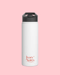 Ivory Notes Pink Insulated Water Bottle | Stainless Steel Travel Bottle