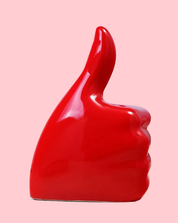 Thumbs Up Ceramic Desk Sculpture
