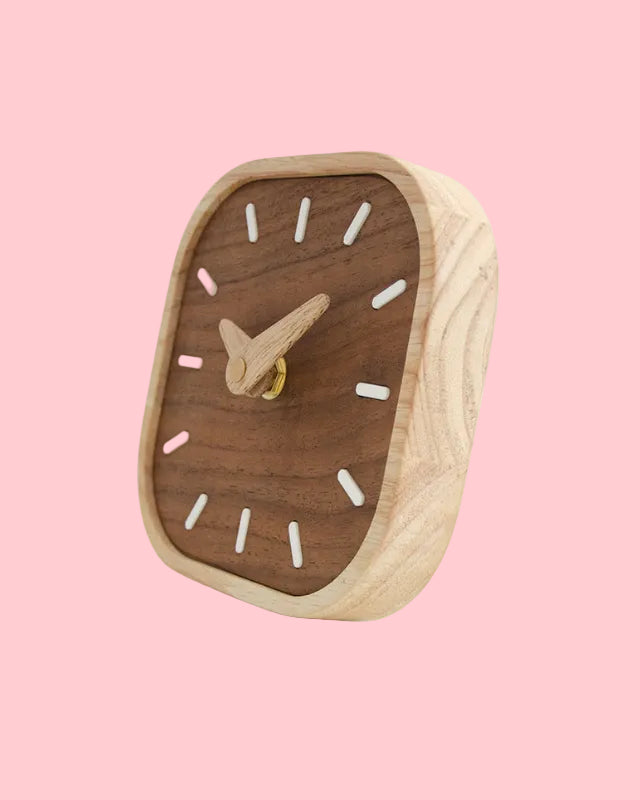 Walnut Wooden Study Clock