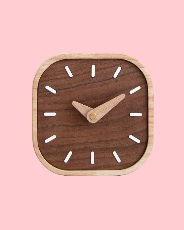 Walnut Wooden Study Clock