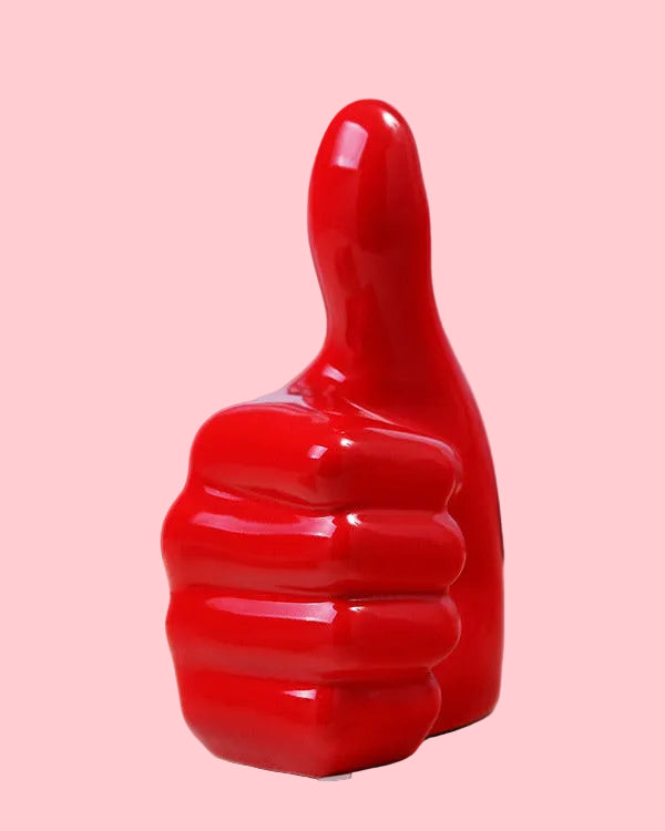 Thumbs Up Ceramic Desk Sculpture